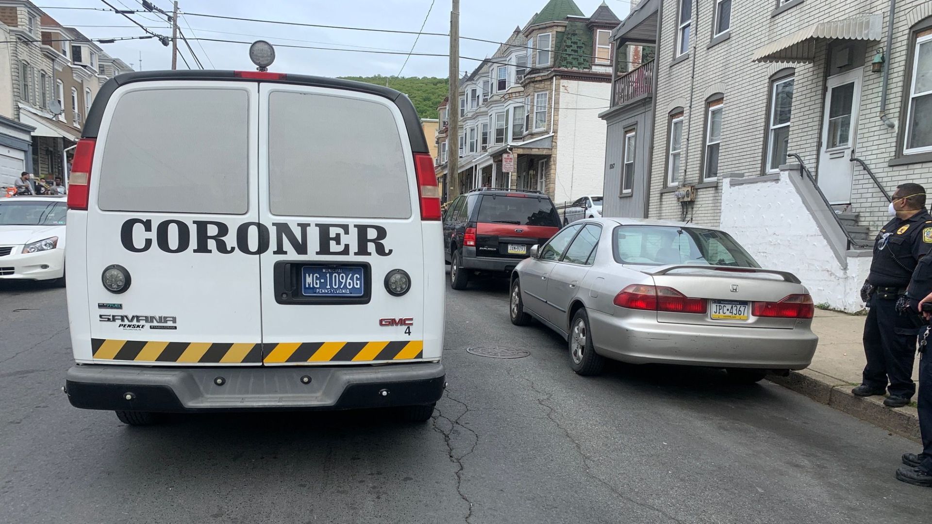 Shooting scene on Robeson Street in Reading